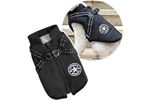Oncpcare Hundemantel mit Geschirr für kleine Hunde, warmer Hunde-Wintermantel, Haustier-Jacke für Katzen, Welpen, kleine Hunde