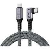 LivX USB4 Kablo 90 Derece USB-C to USB-C 40Gbps Veri Aktarım, 240W PD Hızlı Şarj, 8K@60Hz G&ouml;r&uuml;nt&uuml; Desteği, Thunderbolt 3/4 il