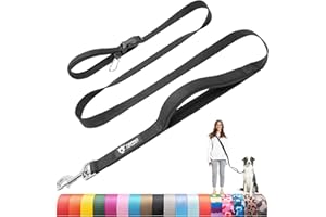 TSPRO Guinzaglio Mani Libere per Cani, Regolabile Guinzaglio con Maniglia di Sicurezza Imbottita e Metallo Fibbia, per Cani di Media e Grande Taglia Camminare e Correre (Nero)