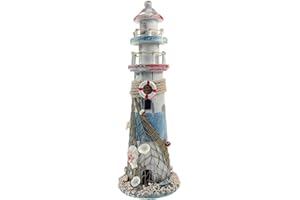 QUAY TRADERS Lighthouse Decoration - 36 x 11.5 x 11.5centimeters