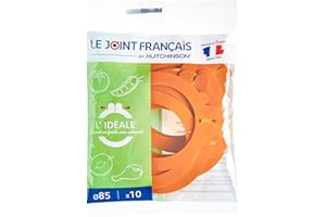 LE JOINT FRANÇAIS par HUTCHINSON - 10 Joints de bocaux 85mm - Gamme 'L’idéale' à ouverture facile - Caoutchouc - Rondelles pour bocaux - Fabriqués en France - Conformes aux normes alimentaires