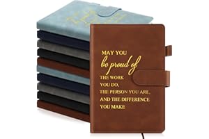 Roowest 10 Stück Team-Geschenk für Mitarbeiter, A5, Leder-Notizbuch, Tagebuch, Großpackung, inspirierende Geschenke für Kollegen, May You Proud of the Work You Do Journals, Wertschätzungsgeschenk für