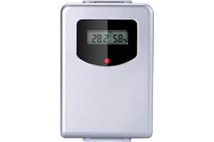 Topker 433MHz sans Fil Station météo avec température prévisionnelle numérique thermomètre hygromètre Capteur d'humidité