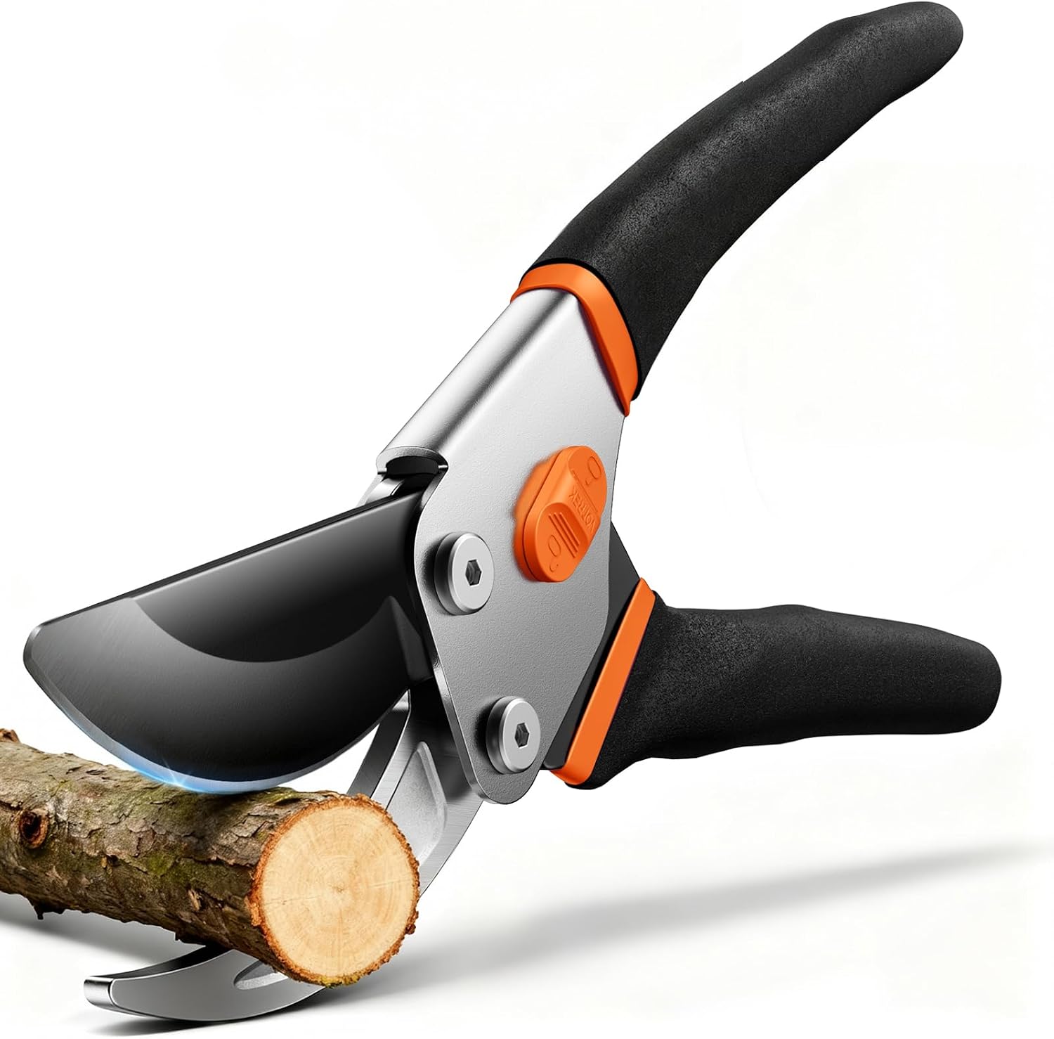 VOTREK® Bypass Garden Secateurs, 8.5" Professional Pruning Shears, Heavy Duty Hand Pruners Gardening Scissor for Fresh Branch Plant Flower Bonsai, 【SK5 Steel Blade】【Ergonomic Handle】【Built-in Spring】