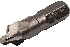 wolfcraft Bohrsenker, Sechskant-Schaft Ø 3-8 mm I 2546000 I 2-in-1-Funktion zur Vorbereitung von Verschraubungen in Holz und Kunststoff