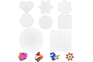 SUNSHINE SMILE 8 Stücke Bügelperlen Steckplatte,Perlenplatte quadratisch,Transparente Steckplatten,Bügelperlen Stiftplatten Set,Perlen Platte Quadrat,Bügelperle Stiftplatte Transparent,Steckplatten Set