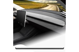 FDAIUN Per Tesla Model 3 highland 2024 Alcantarn Dash Wrap Dashboard Cover sotto gli ugelli di ventilazione accessori (nero)