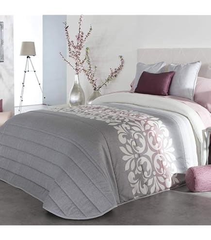 Couvre-Lit Réversible Beige Reig Martí Lynch Pour Lit 180 Cm - Qualité Espagnole Premium