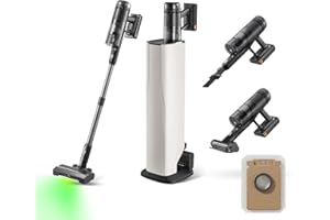 roborock H60 Hub Ultra Akku Staubsauger mit Auto-Entleerungsstation, 210AW Saugleistung für Teppiche und Hartböden, 90 Min, Anti-Tangle Bürste, 140° LED-Staubdetektion, Zubehör für alle Oberflächen