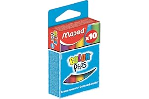 Maped m593501 – Craie Color Peps, Lot de 10, rond, assortis