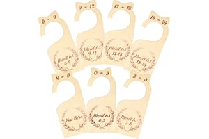 LOOPES 7 pièces Diviseur de Taille Vêtements Séparateurs Penderie Bébé Diviseurs pour Bébé en Bois pour Organisateur Garde-Robe Placard Armoire Crèche Garçon Fille Tout-Petits Nouveau-Né à 24 Mois