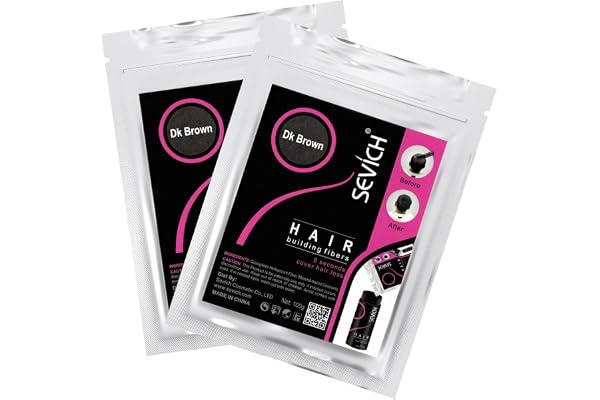 SEVICH Strö hår 2-pack (2 x 100 g) – 100 g påfyllningspaket för håravfall eller tunt böljande hår, hårtätning för män och kvinnor hår