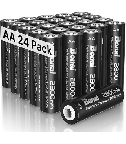 GRbatty 16 Pile Ricaricabili AA 3300mAh NiMH – Alta Capacità, 1200 Cicli E Bassa Autoscarica, Senza Mercurio - 2