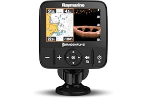 Raymarine Dragonfly 5PRO Sonda de Pesca GPS y CHIRP DownVision Incluye Transductor CPT-DVS Resistencia al Agua IPX6 y IPX7 E70293