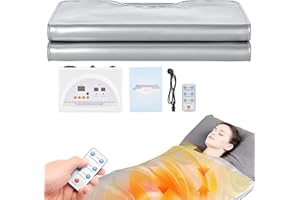 Manta de Sauna Infrarrojo, MINENICE Portatil Far Infrared Sauna Blanket 2 Zone Manta Sauna Infrarrojos con 2 Mangas, Home SPA para Modelar el Cuerpo Desintoxicación Fitness Belleza Fisioterapia