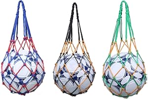 SUJEBKC 3 Pezzi Sacchi a Rete Per Palloni,Rete Pallavolo Portatile,1 Pallina Borsa a Rete Da Basket Borsa a Rete Spessore Elevato Per Il Trasporto Di Palloni Da Basket,Palloni Da Pallavolo