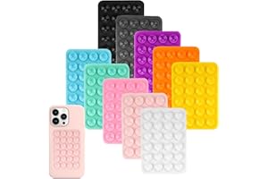 benlidoner 10 Stück Silikon Handy Saugnapf, 10 Farben Handy Noppen Halter Rückseite, Freihändig Sticky Handy Kleber Rückseite Saugnapf, Saugnapf Handyhülle für Selfies und Videos mit dem Handy