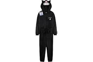 Hello Kitty Sanrio Combinaison Pyjama Fille et Ado, Polaire avec Capuche, Anime Pyjama Kawaii Douillet, Idée Cadeau Fille