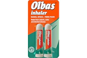 Olbas Nasal Inhaler pack of 2 - Nasal stick - relief from catarrh, colds and blocked sinuses