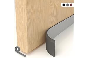 BAZERGA Boudin De Porte 90cm en Eva : Anti Froid Bas de Porte Unilatéral avec Joint Auto-Adhésif, Protection Contre Les Courants d’air et Le Bruit,Weather Stripping Door Seal Strip…