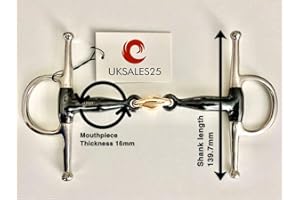 Full Cheek Sweet Iron Snaffle Bit with Copper Lozenge (UKSALES25® Horse Bits) (6.5 INCHES)