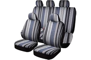 SOBONITO Auto-Sitzbezüge Set Universal,Bohème&Baja-Stil,Auto-Sitzschoner,Auto-Schonbezüge,Schweres Deckentuch Stoff (Bohe-C)