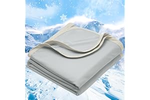 PHF Double Cooling Blanket King Size for Hot Sleepers, Double Side Arc-Chill Q-Max>0.5 Cooling Blanket for Night Sweats, Summer Blanket Keep You Cool All Night, 220 x 240cm, Grey