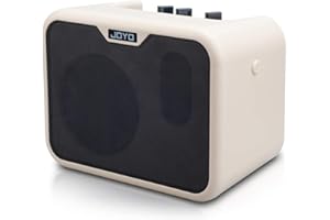 JOYO 10W Mini Amplificador de bajo Amplificador de práctica de Guitarra Combo Amplificador de bajo portátil pequeño Alimentado por batería Amplificador de bajo de Doble Canal (MA-10B)