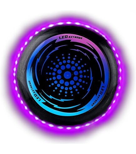 Frisbee LED Volador 25 Cm | 12 Modos De Color Resistente Al Agua | Disco Luminoso Para Playa, Camping, Noche - Incluye Batería Recargable USB-C
