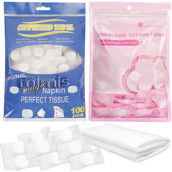 500 Stück Komprimierte Handtücher Aus Baumwolle | Mini Handtücher Zum Aktivieren | Ideal Für Reisen & Beauty