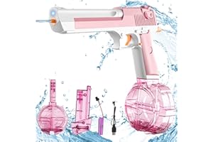 DERJLY Pistola de Agua Electrica Niños: Exterior Adultos Gun Eléctrica Potente para Verano Jardin Playa Piscinas Fiesta Juguetes