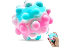 GYTERA Pop Ball Fidget Toys, 3D Push Bubbles Silicone Sensory Pop Stress Balls for Kids, Sensory Ball Toy Anti Anxiety Relieve Stress Fit Kids Adults Hand Exercise, Party Bag Fillers for Kids (Random Color)