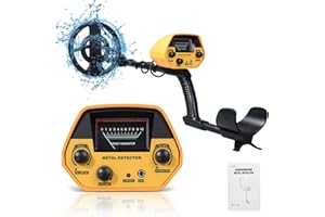 Trsaow Metal Detector for Adults Kids,Professional IP68 Waterproof Gold Detectors with 10'' Coil and Battery Higher Accuracy Lightweight Adjustable Stem for Treasure Hunting on Beach Field