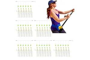 FANKAYI 6PCS Mackerel Feather Rigs,Pre Tied Sea Fishing Rigsluminous Beads & Bionic Insects,Perfect for Mackerel,Pollock,Cod,Herring,Bass,Sea Fishing Tackle,Ma/ckerel Feathers for Fish/ing