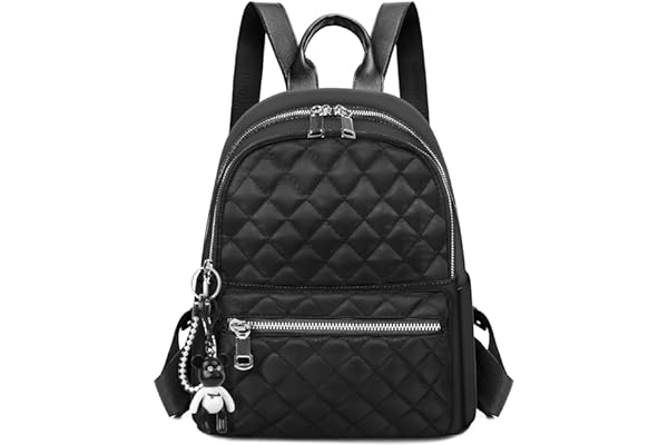 Aucuu Damryggsäck, elegant damryggsäck, ledig ryggsäck i nylon, små damryggsäckar med stöldskydd, ledig ryggsäck för shopping, skola, resor, arbete