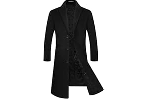 APTRO Mens Wool Coats Long Coats Thick Winter Jacket Elegant Outwear 80% Wool Trench Coat 1817