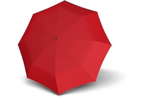 Knirps Taschenschirm AS.050 Slim Small Manual - Der flachste Superleicht - Klein und kompakt - 25 cm - Rot