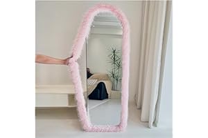 UYRIE Fluffy Mirror Frame Cover for Arched & Full-Length Mirrors (59"x16") – Stretchy, Non-Slip Fit, 6 Neutral Colors – Soft & Durable Décor (Mirror Not Included)