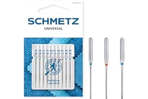 SCHMETZ | 10 Nähmaschinennadeln | Universal | 130/705 H | Nadeldicke 70/10-90/14 | auf jeder gängigen Haushaltsnähmaschine einsetzbar