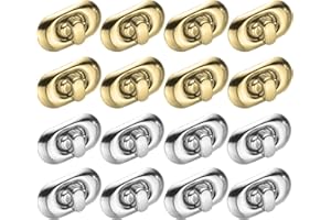 Zuzer Fermoir Sac à Main, 16pcs Fermoir de Sac à Main Twist Lock Turn Lock Purse Lock Accessoires de Sac en Cuir Femme Fermoir Sac à Main pour Accessoires DIY Craft à Main