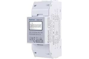 EASTRON SDM230DR pulso monofásico, medidor de energía kWh, medidor de potencia de carril DIN de 100 amperios kWh, medidor de pulsos. Pantalla LCD retroiluminada digital. Certificado MID
