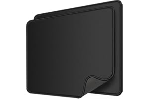 KTRIO Mouse Pads, 275 x 215 mm Mouse Pads [30% Larger] with Stitched Edges, Waterproof Mouse Pads with Non-Slip Rubberised Base, Washable, Wear-Resistant, Durable Mouse Pads, Black (Pack of 2)