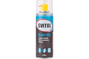 Svitol Lubrificante Spray Electric 200 ml erogatore con cannuccia, riattiva conducibilità elettrica e meccanismi bloccati, non isola i contatti, valvola 360°, Made in Italy