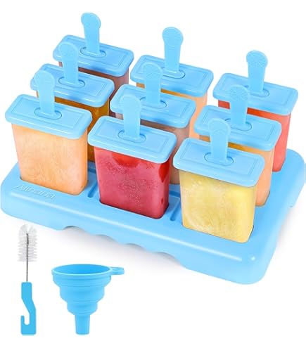 Stampi Per Ghiaccioli 6 Pezzi - Senza BPA, Riutilizzabili, Per Gelato Fai-Da-Te, Design Mimetico - Foto 14