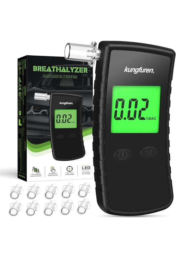Alcootest BACtrack GO Porte-clés - Noir - Testeur Alcool Personnel - Microcheck