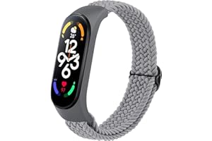 Oumida Cinturino Elastico per Xiaomi Mi Band 7 Tessuto, Regolabile Cinturini Intrecciato in Morbido Nylon Braccialetti Sport Compatibilità con Mi Band 7