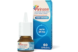 Pirinase Hayfever Relief Nasal Spray for Adults, Once‑Daily Allergy Relief with Fluticasone Propionate, 60 Sprays