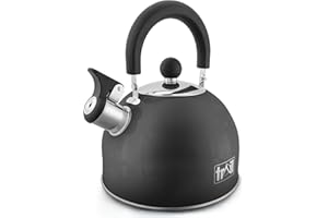TRAIL OUTDOOR LEISURE Trail 2L Whistling Camping Kettle, Polished Stainless Steel, Durable & Lightweight, Easy Pour Spout, Folding Heat Resistant Handle, Fast Boil Travel Kettle, Outdoor Fishing Hiking, 15cm x 18cm, 0.42kg