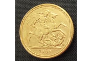 BoodLo 1 sterlina d'oro Britannica 1957-1968 10 Monete Commemorative placcate in Oro, Replica Straniera, 1966