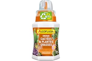 Algoflash Engrais Liquide Cactées et Plantes Grasses, Utilisable en Agriculture Biologique - 250 ML, Marron